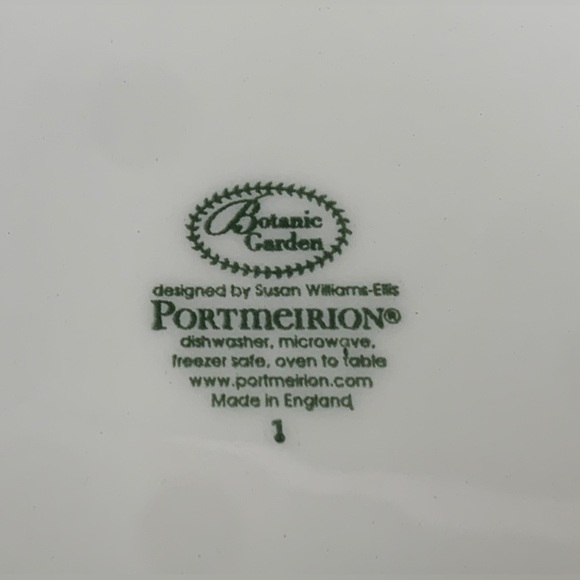 Vtg Discontinued Portmeirion Botanic Garden Treasure Flower Salad Plate - Picture 7 of 16